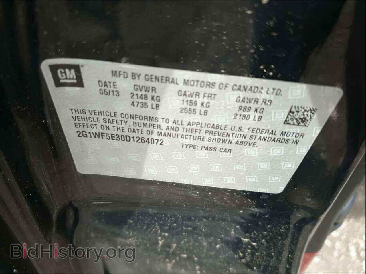 2013 CHEVROLET IMPALA - VIN: 2G1WF5E30D1264072 - Фото 10