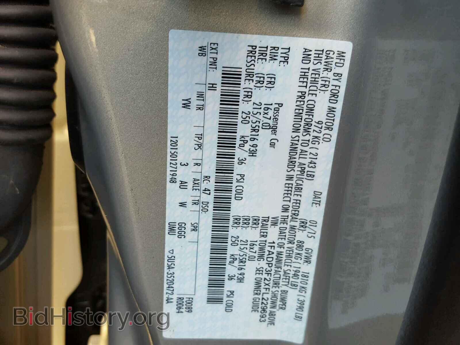 2015 FORD FOCUS - VIN: 1FADP3F2XFL229693 - Фото 10