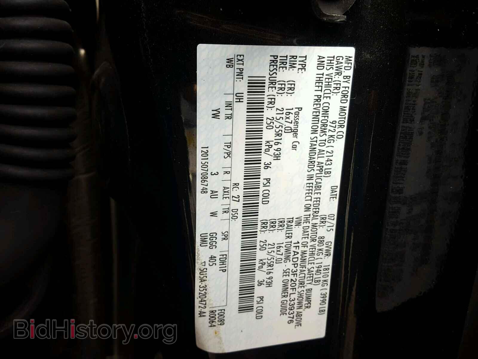 2015 FORD FOCUS - VIN: 1FADP3F20FL339376 - Photo 10