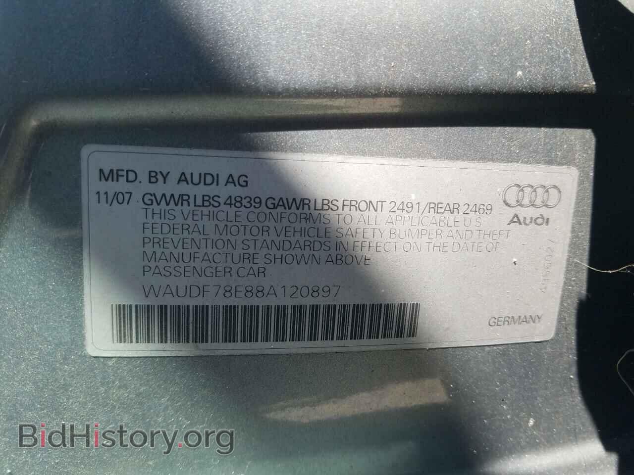 2008 AUDI A4 - VIN: WAUDF78E88A120897 - Photo 10