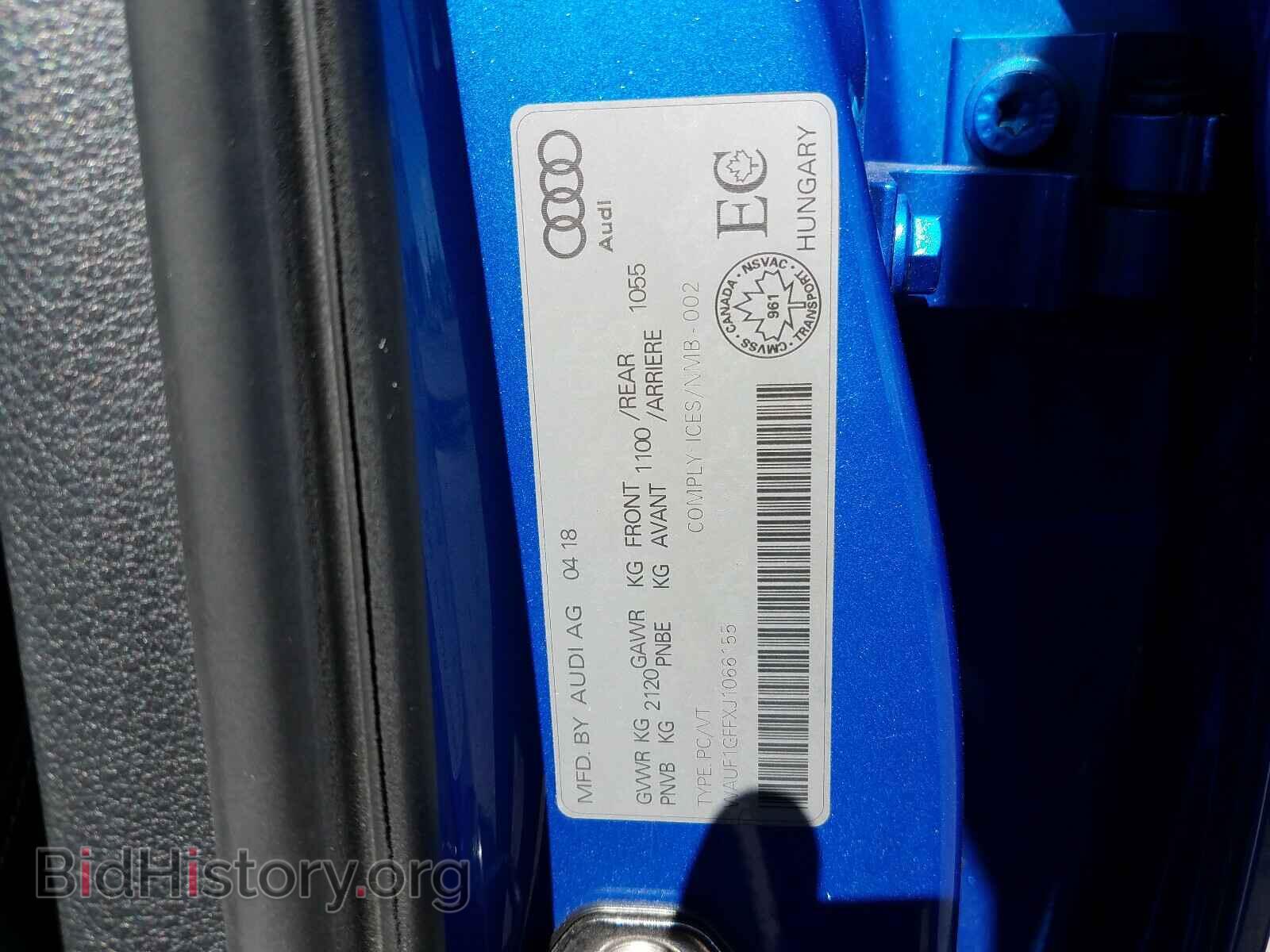 2018 AUDI S3 - VIN: WAUF1GFFXJ1066155 - Photo 10