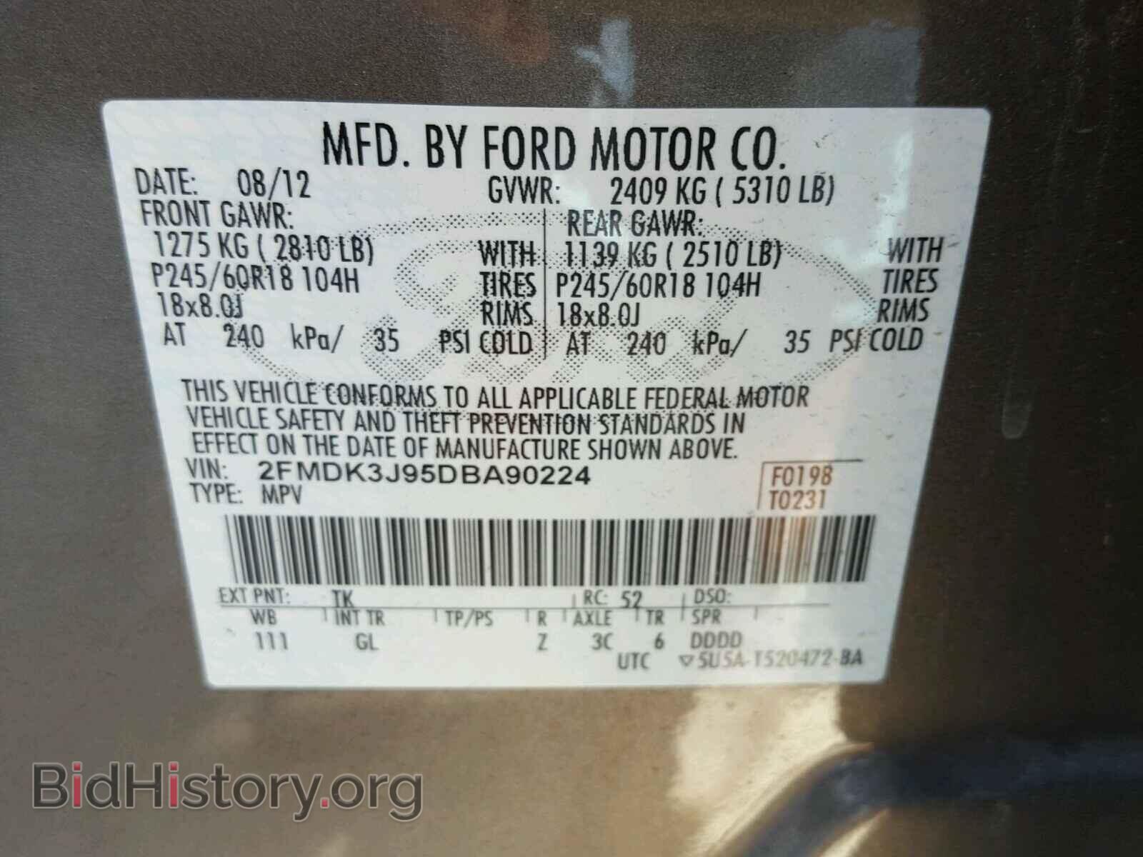 2013 FORD EDGE - VIN: 2FMDK3J95DBA90224 - Photo 10