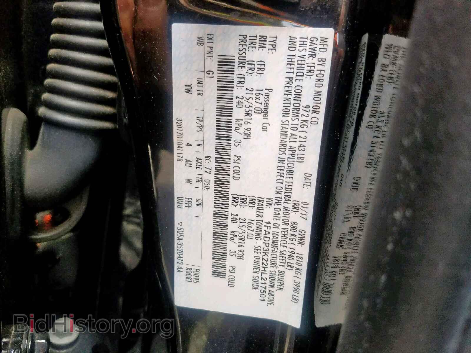 2017 FORD FOCUS SE - VIN: 1FADP3K22HL217501 - Фото 10