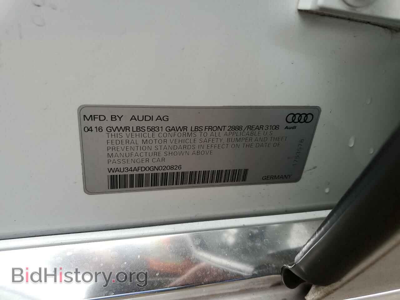2016 AUDI A8 - VIN: WAU34AFD0GN020826 - Фото 12