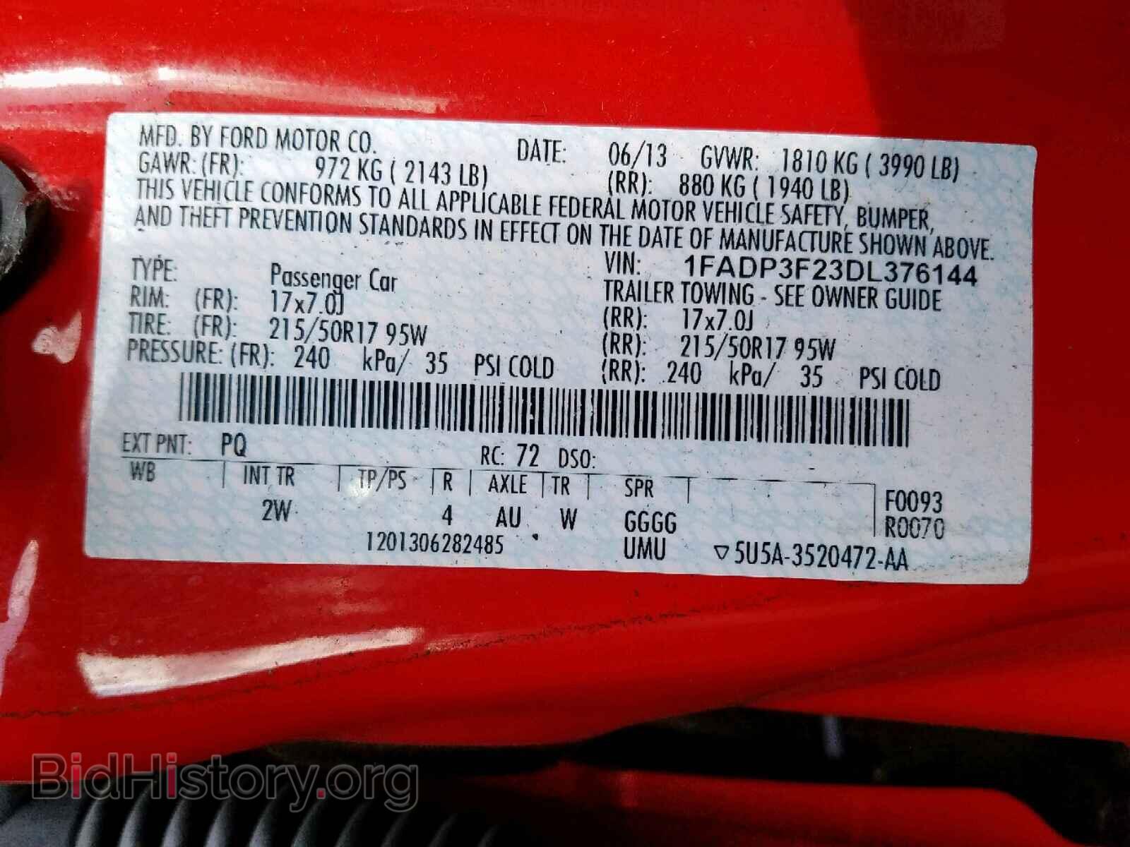 2013 FORD FOCUS SE - VIN: 1FADP3F23DL376144 - Фото 10