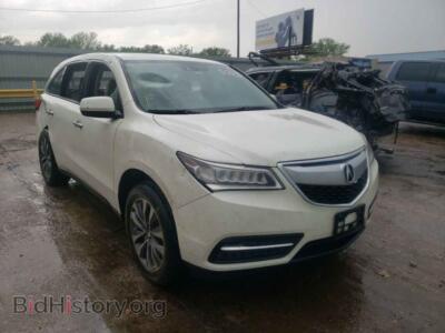 2014 Acura MDX MDX Techno, белый — VIN 5FRYD4H63EB043939, Copart