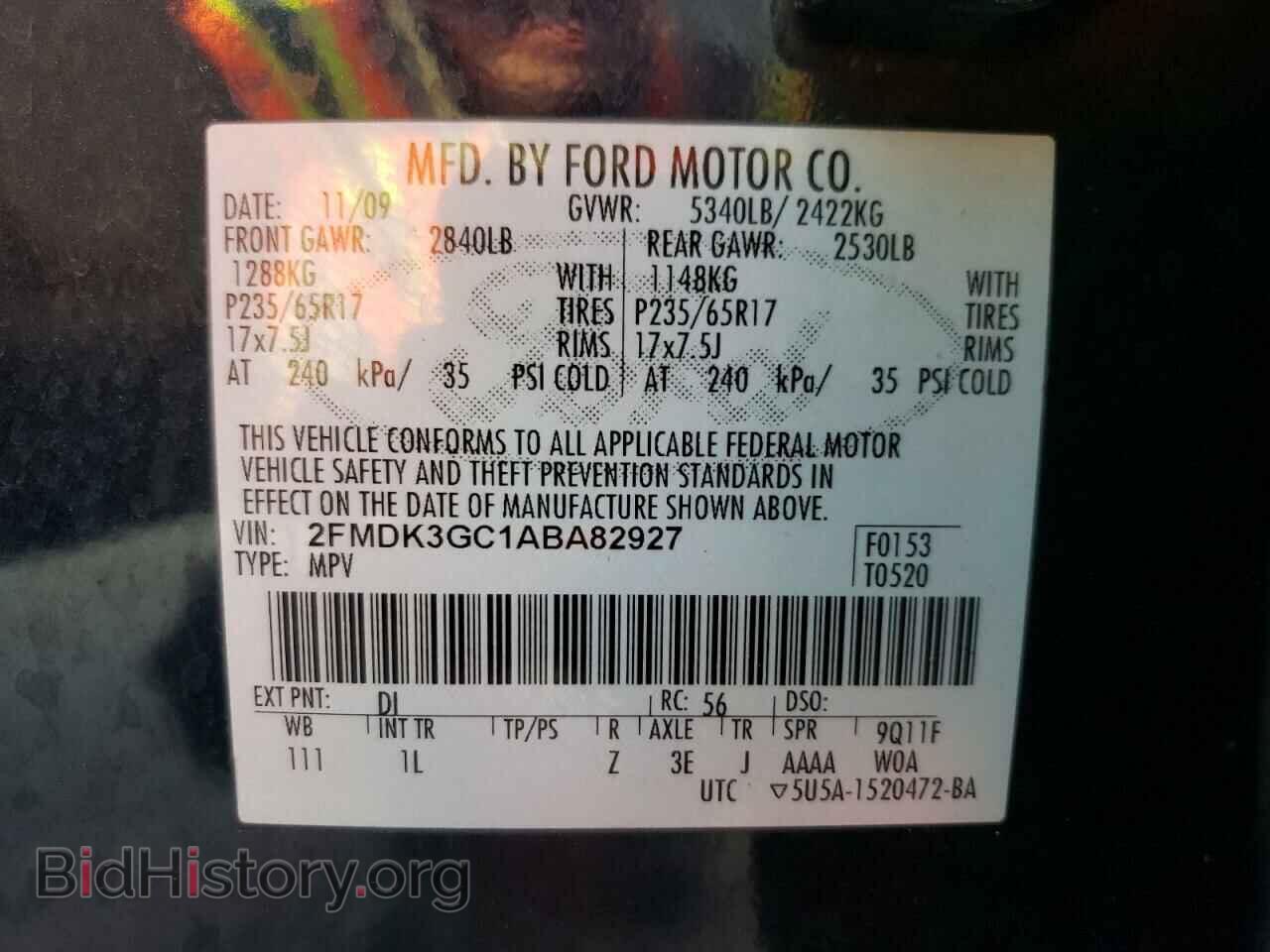 2010 FORD EDGE - VIN: 2FMDK3GC1ABA82927 - Photo 10