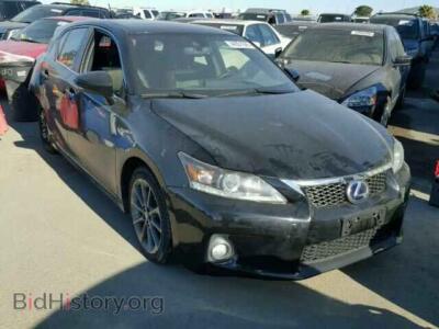 2012 Lexus CT 200 CT200H, черный — VIN JTHKD5BH7C2090476, Copart
