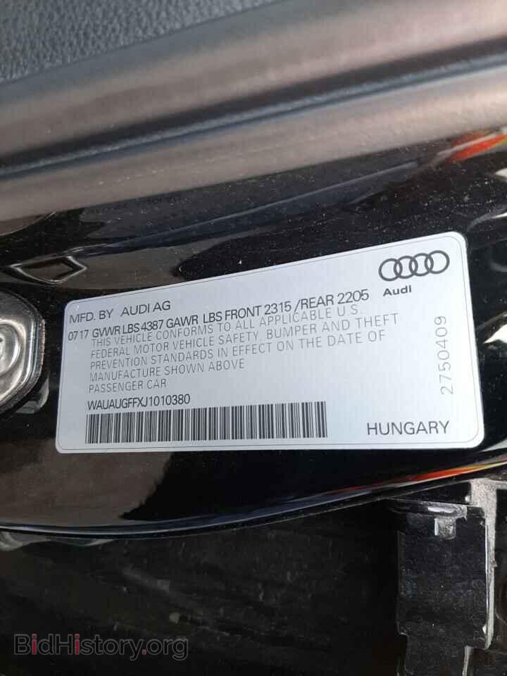 2018 AUDI A3 - VIN: WAUAUGFFXJ1010380 - Фото 10