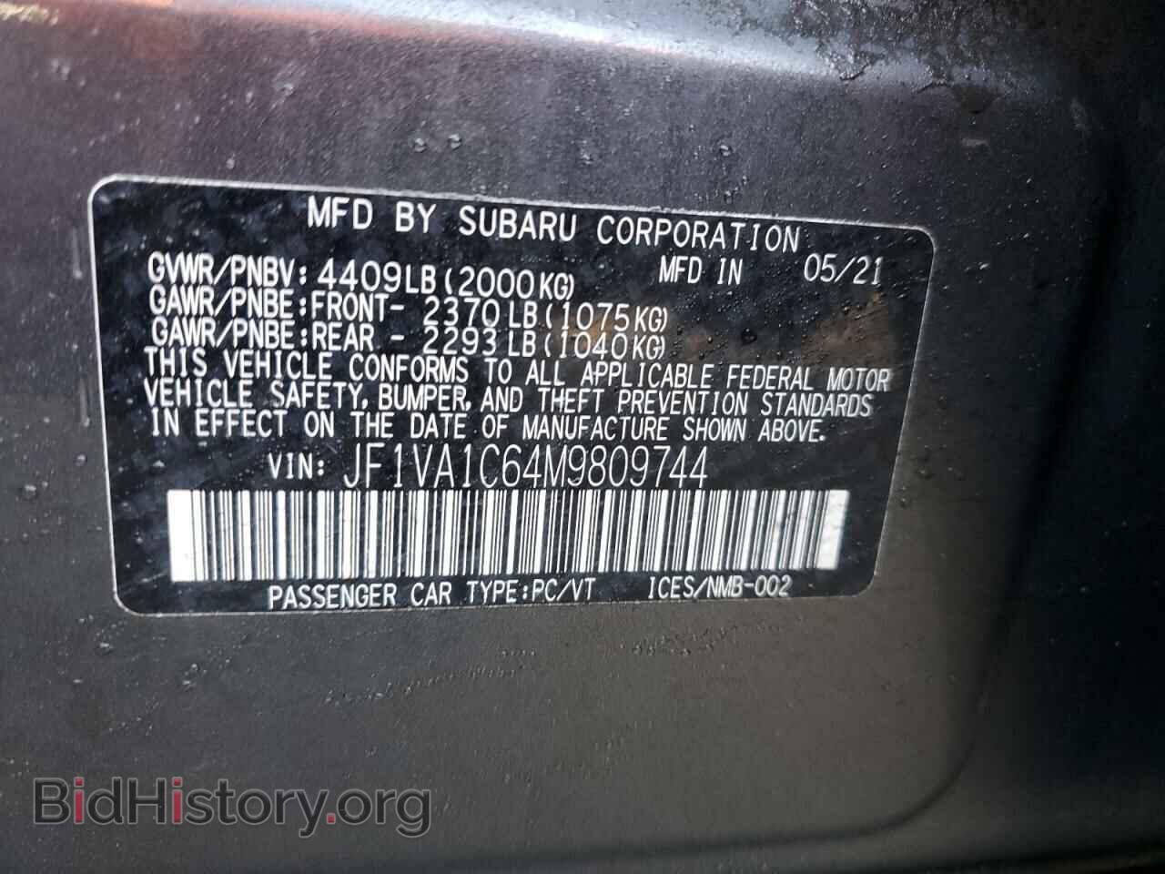 2021 SUBARU WRX - VIN: JF1VA1C64M9809744 - Фото 12