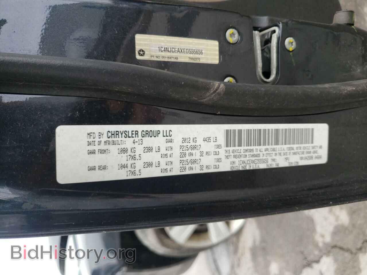 2014 JEEP COMPASS - VIN: 1C4NJCEAXED555656 - Фото 10