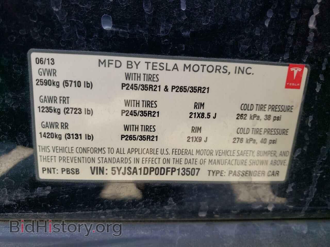 2013 TESLA MODEL S - VIN: 5YJSA1DP0DFP13507 - Photo 10