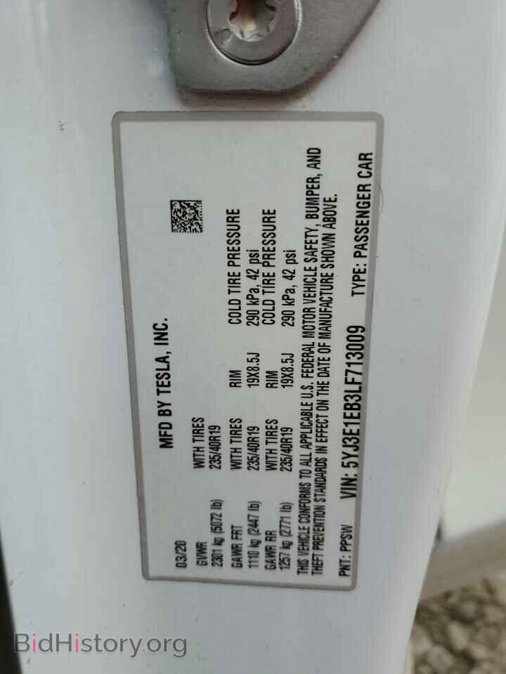 2020 TESLA MODEL 3 - VIN: 5YJ3E1EB3LF713009 - Photo 13