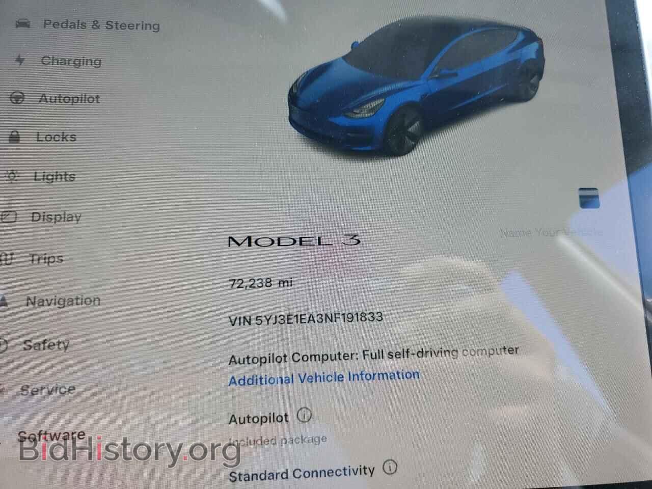 2022 TESLA MODEL 3 - VIN: 5YJ3E1EA3NF191833 - Фото 9