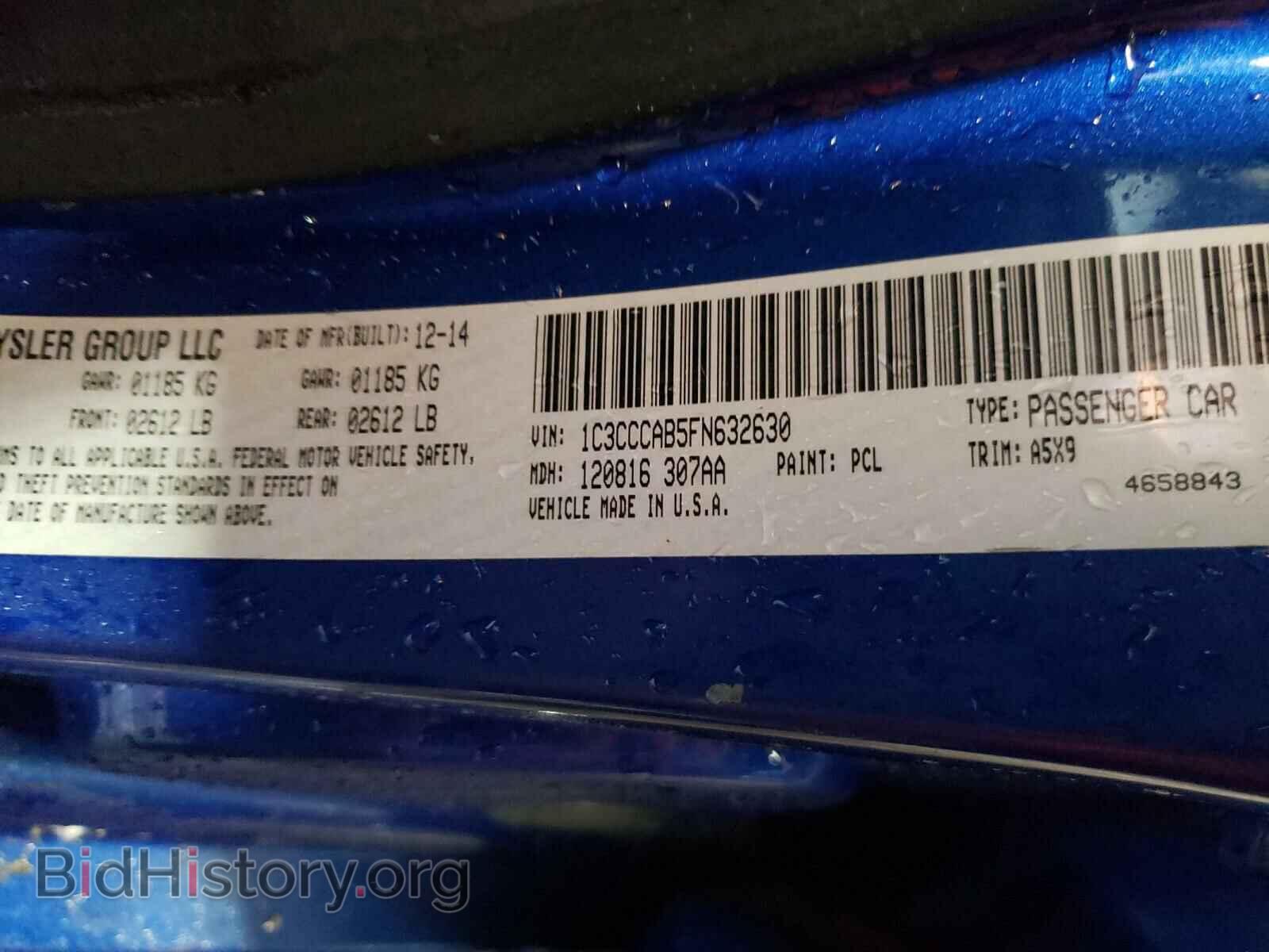 2015 CHRYSLER 200 - VIN: 1C3CCCAB5FN632630 - Photo 10