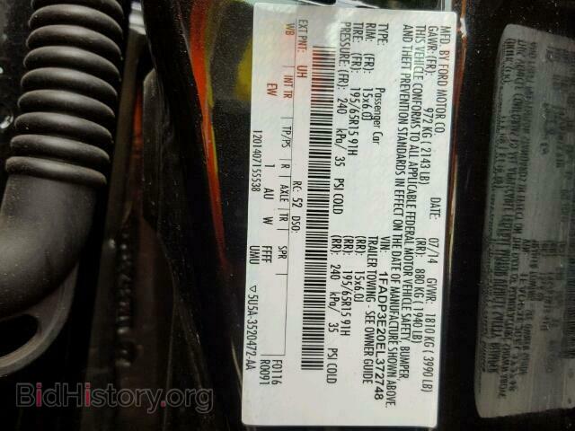 2014 FORD FOCUS - VIN: 1FADP3E20EL372748 - Фото 10