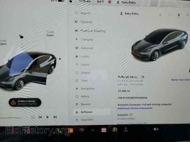 2019 TESLA MODEL 3 - VIN: 5YJ3E1EB7KF521509 - Фото 9