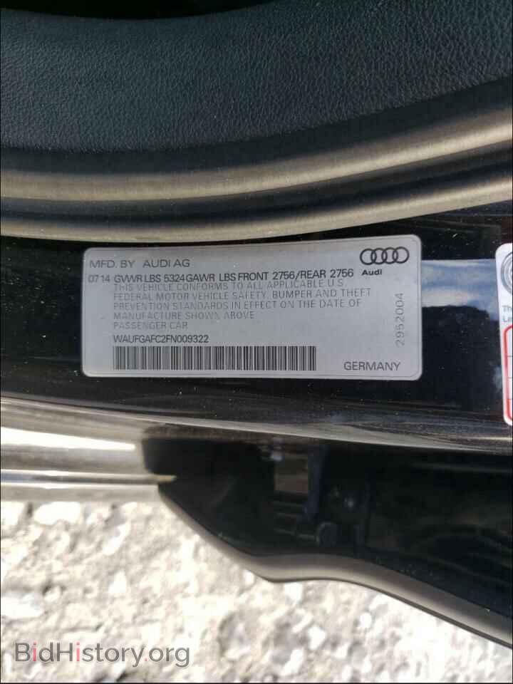 2015 AUDI A6 - VIN: WAUFGAFC2FN009322 - Фото 10