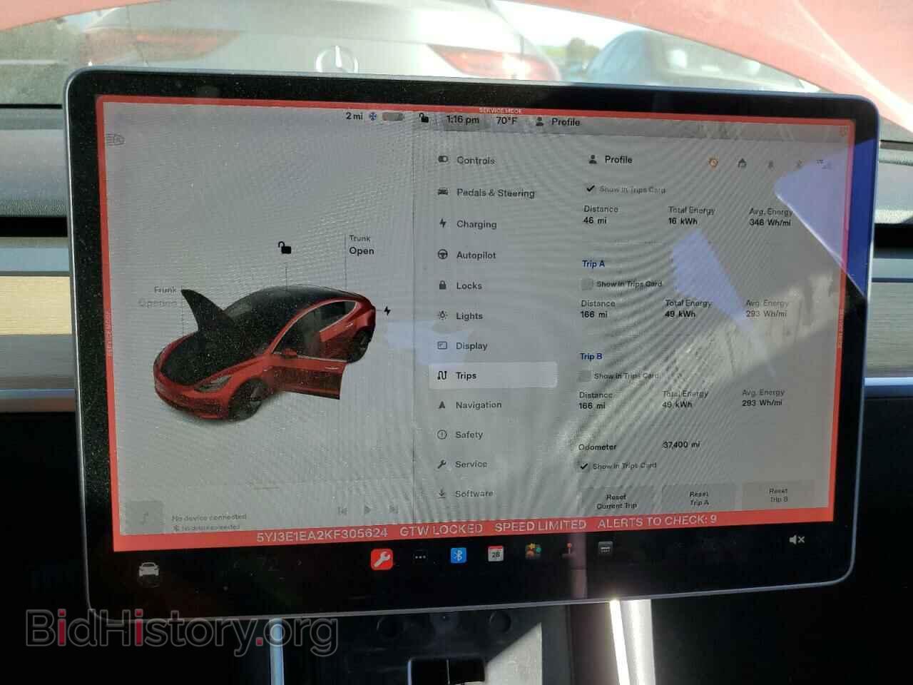 2019 TESLA MODEL 3 - VIN: 5YJ3E1EA2KF305624 - Photo 9