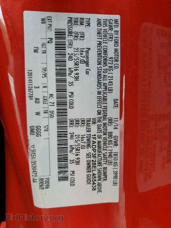 2014 FORD FOCUS - VIN: 1FADP3F28EL455438 - Фото 13