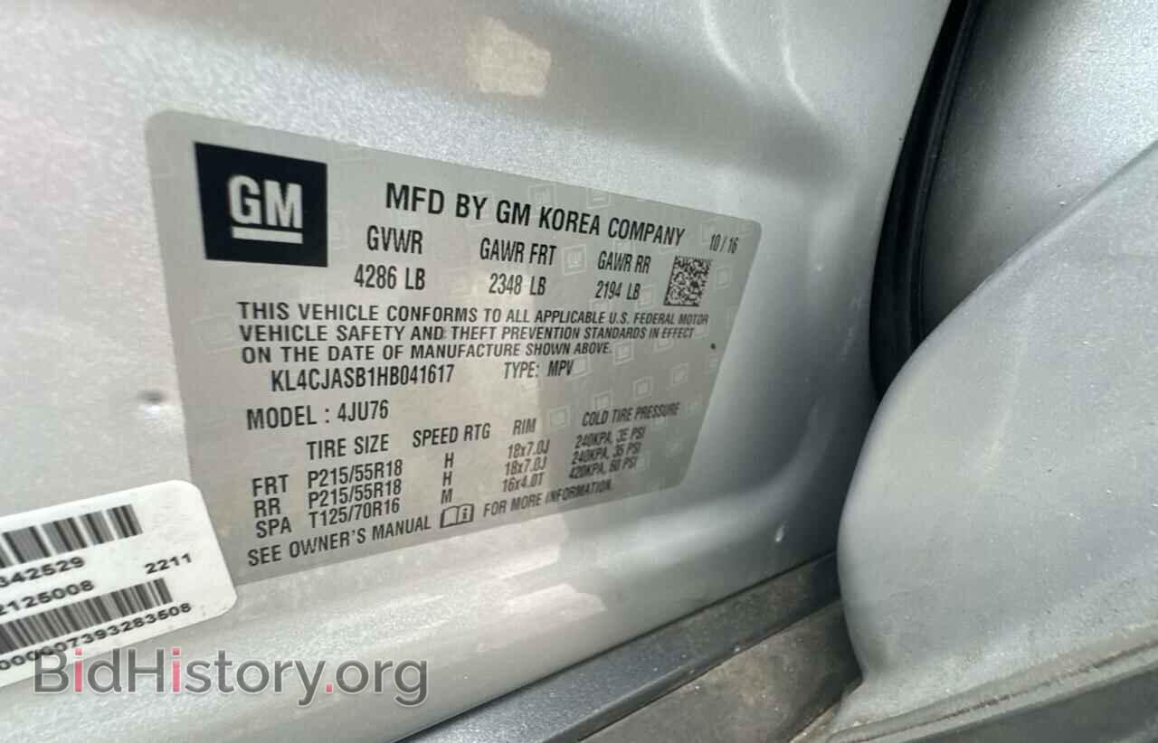 2017 BUICK ENCORE - VIN: KL4CJASB1HB041617 - Фото 10