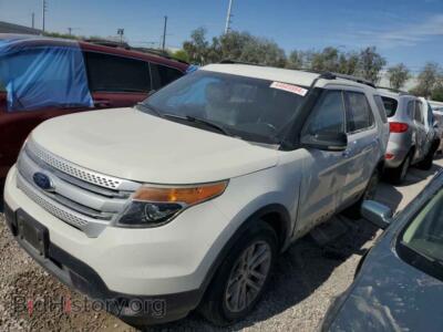 2012 Ford EXPLORER XLT, white — VIN 1FMHK8D80CGA48830, Copart