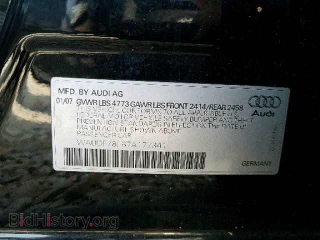 2007 AUDI A4 - VIN: WAUDF78E67A177341 - Фото 10