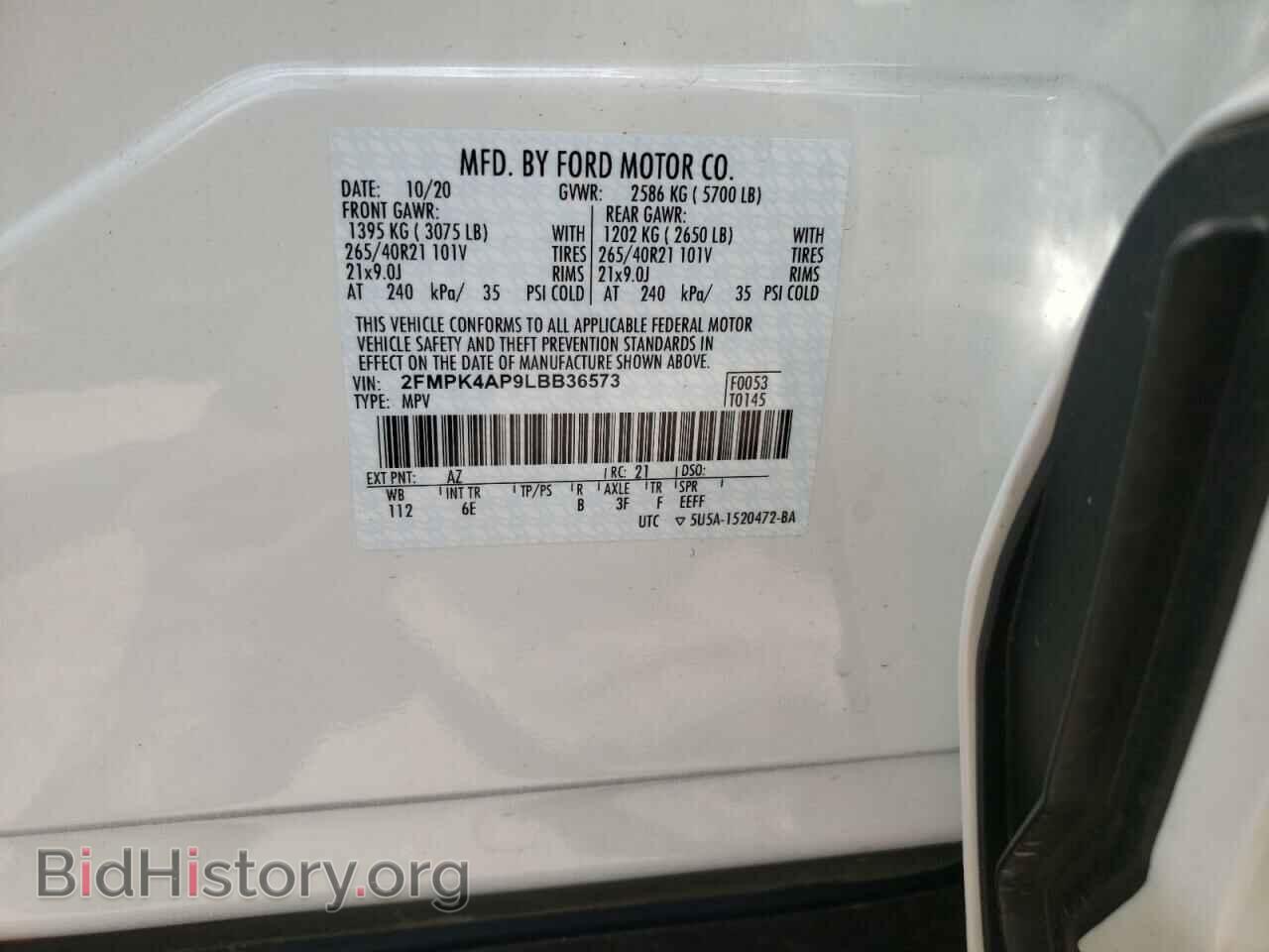 2020 FORD EDGE - VIN: 2FMPK4AP9LBB36573 - Photo 10