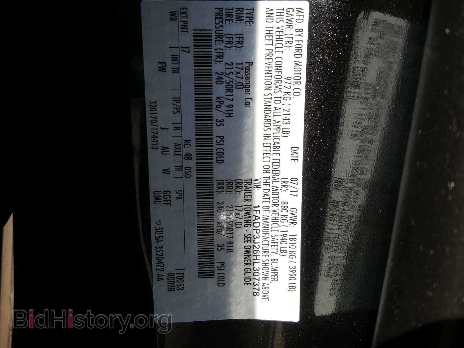 2017 FORD FOCUS - VIN: 1FADP3J26HL307378 - Фото 10
