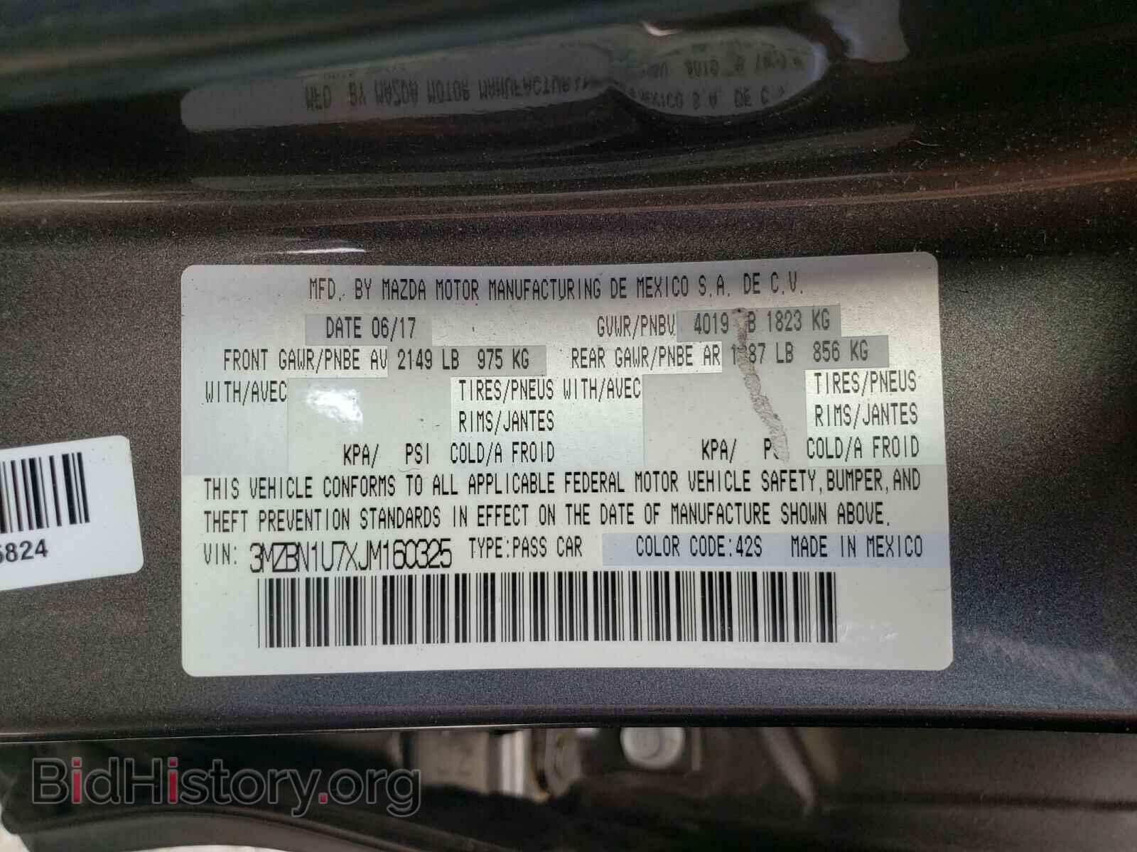 2018 MAZDA 3 - VIN: 3MZBN1U7XJM160325 - Фото 10