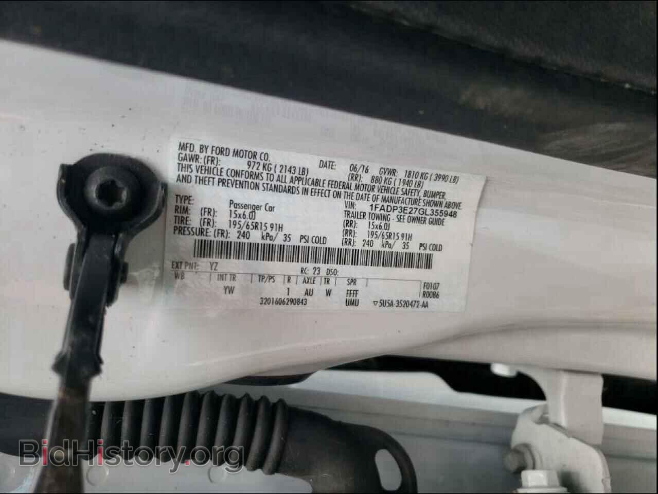 2016 FORD FOCUS - VIN: 1FADP3E27GL355948 - Фото 10