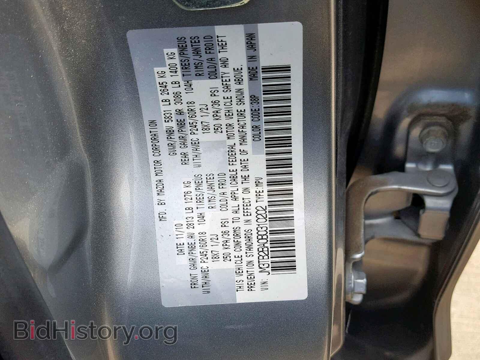 2011 MAZDA CX-9 - VIN: JM3TB2BA0B0310202 - Photo 10