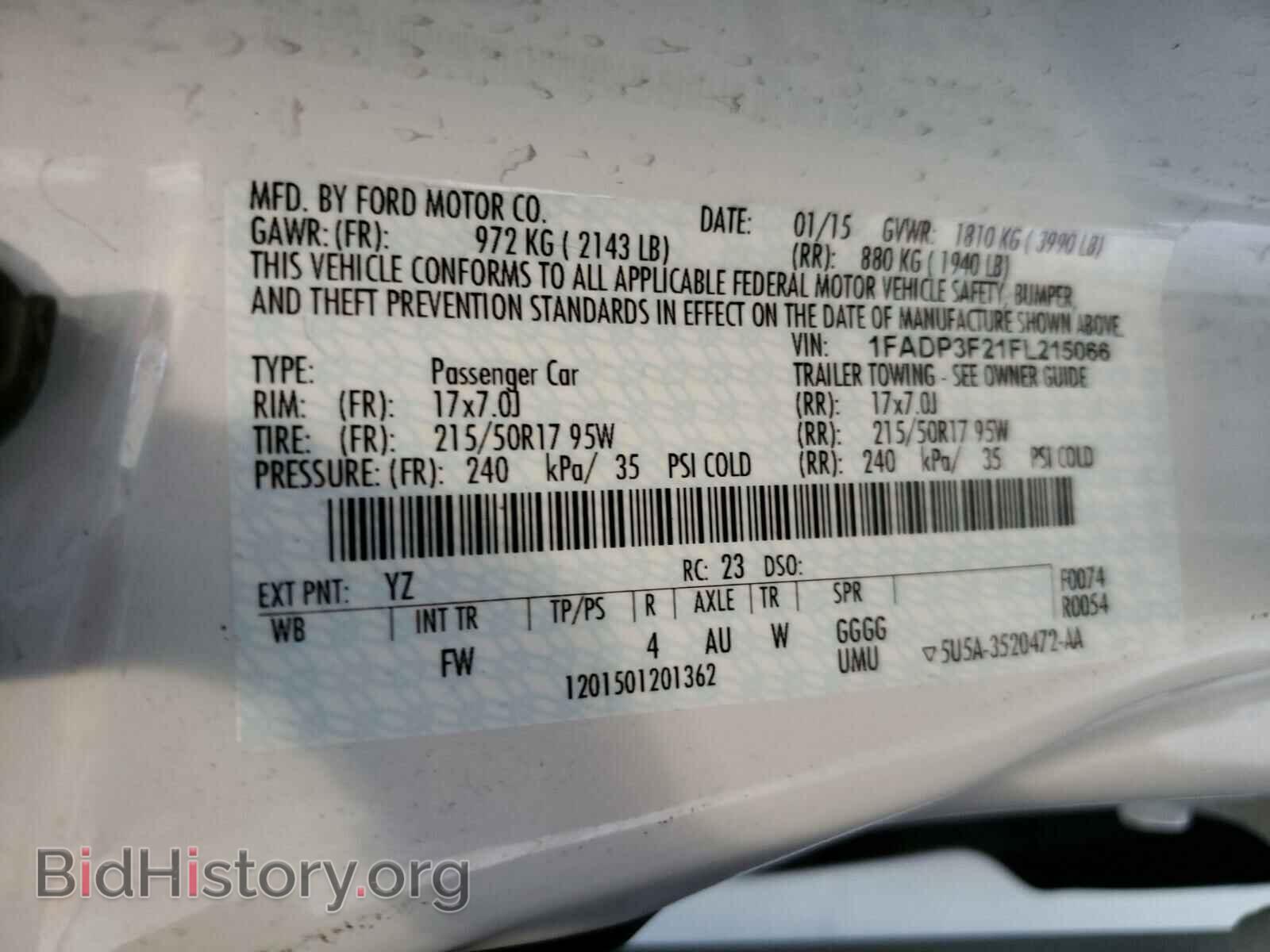 2015 FORD FOCUS - VIN: 1FADP3F21FL215066 - Photo 10