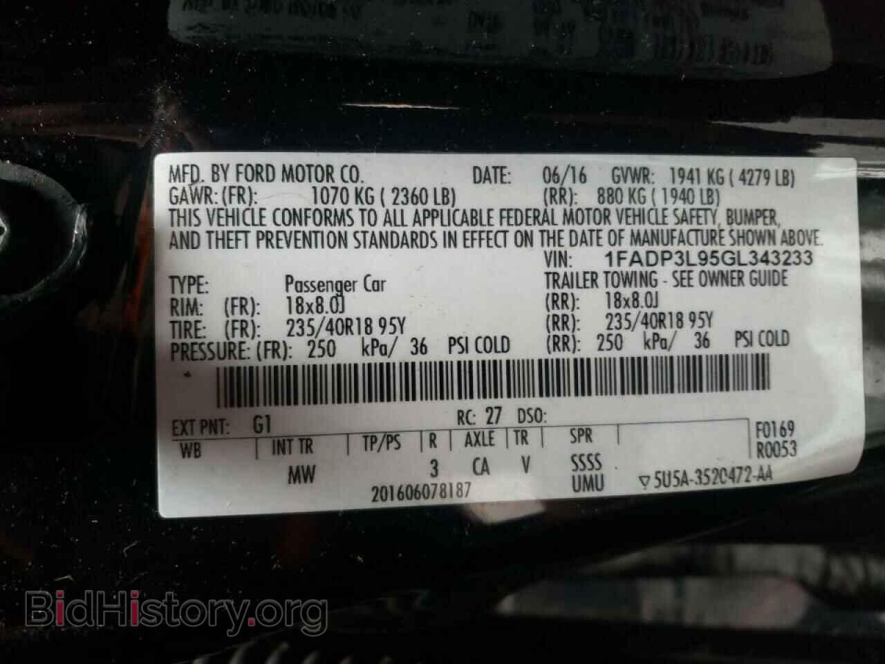 2016 FORD FOCUS - VIN: 1FADP3L95GL343233 - Фото 10