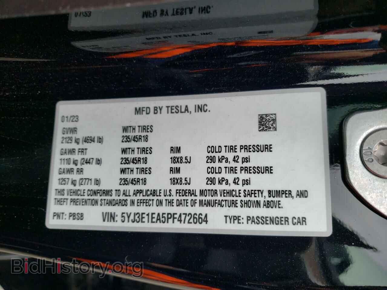 2023 TESLA MODEL 3 - VIN: 5YJ3E1EA5PF472664 - Photo 12
