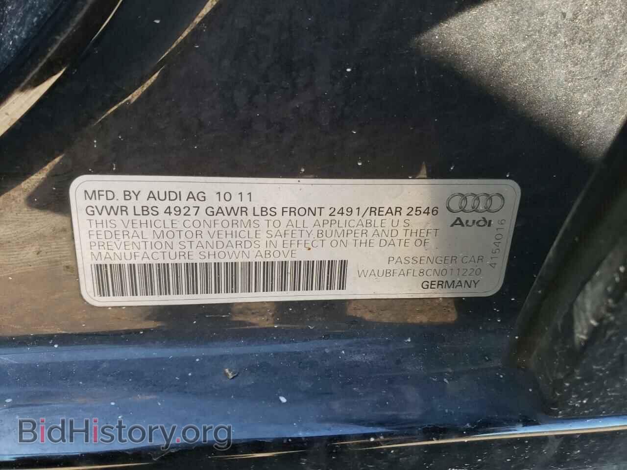 2012 AUDI A4 - VIN: WAUBFAFL8CN011220 - Photo 13