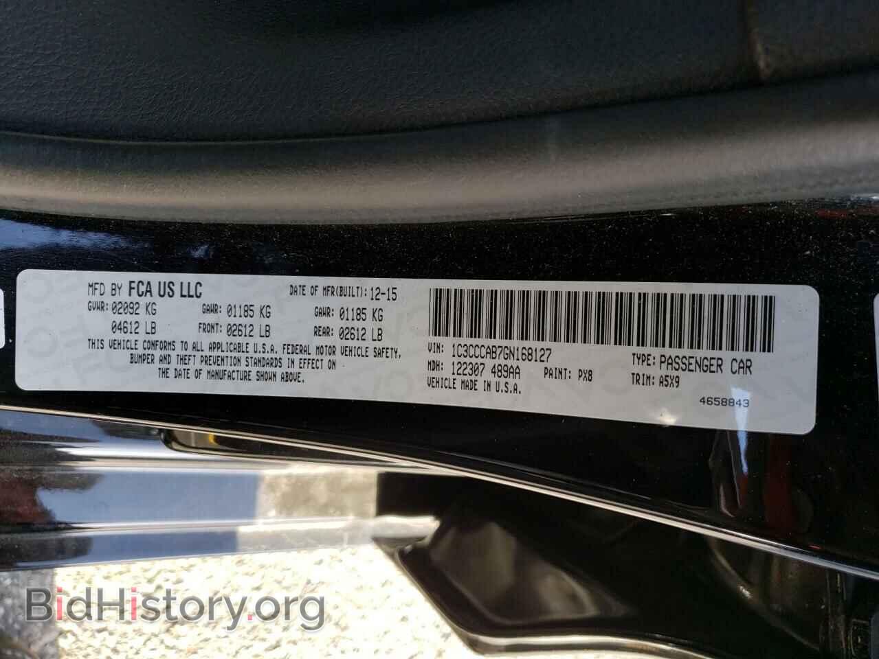 2016 CHRYSLER 200 - VIN: 1C3CCCAB7GN168127 - Фото 10