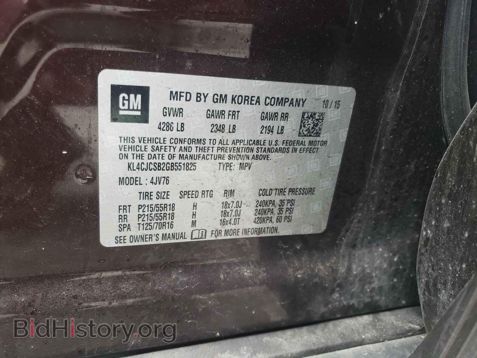 2016 BUICK ENCORE - VIN: KL4CJCSB2GB551825 - Photo 10