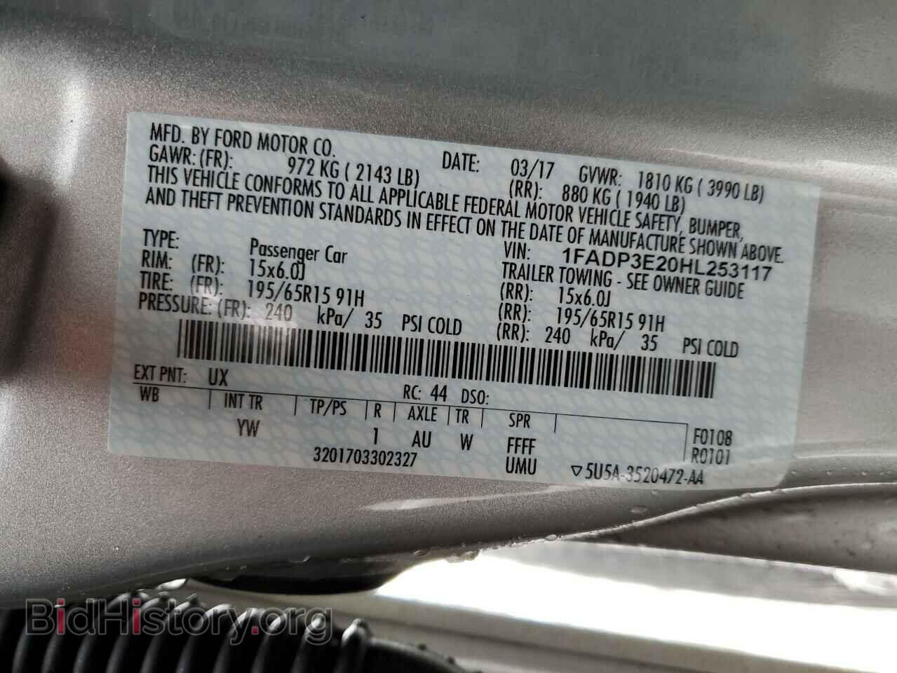2017 FORD FOCUS - VIN: 1FADP3E20HL253117 - Фото 12