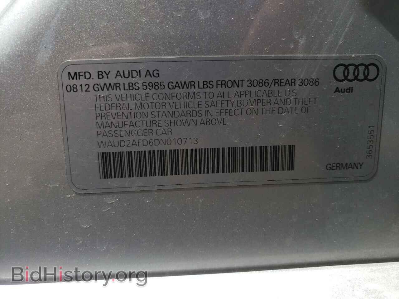 2013 AUDI S8 - VIN: WAUD2AFD6DN010713 - Photo 10