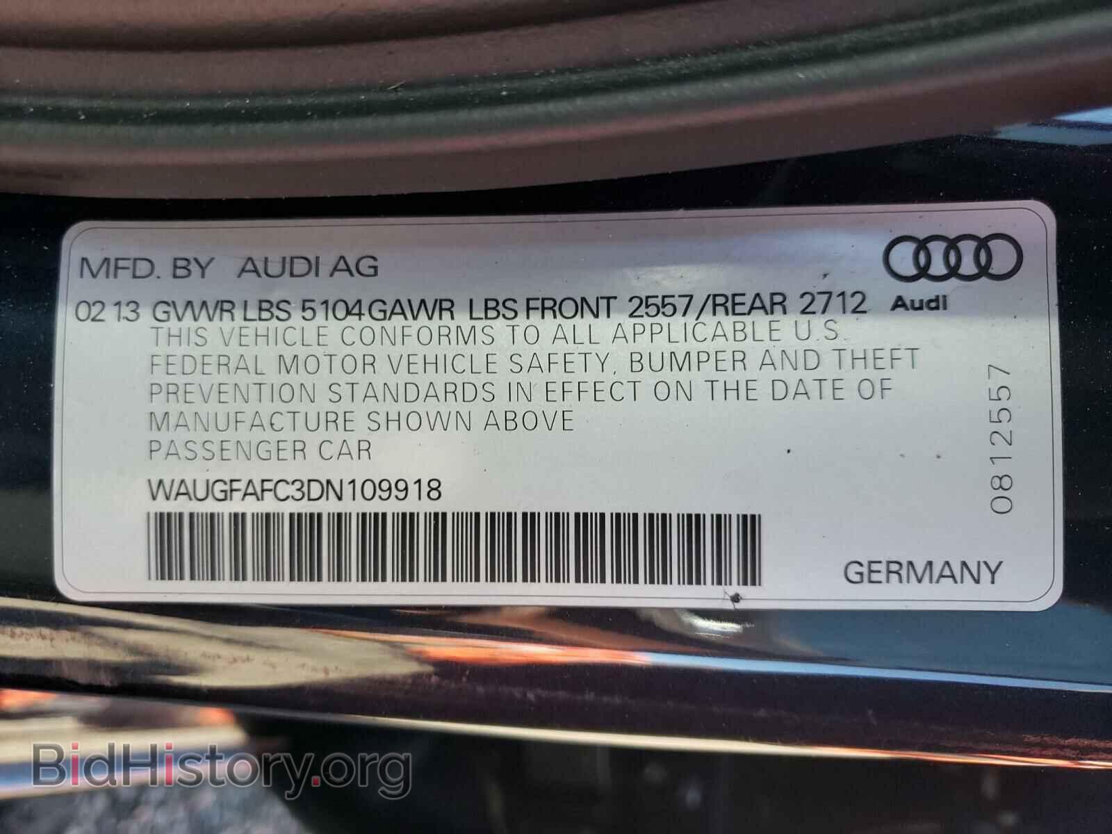 2013 AUDI A6 - VIN: WAUGFAFC3DN109918 - Фото 10