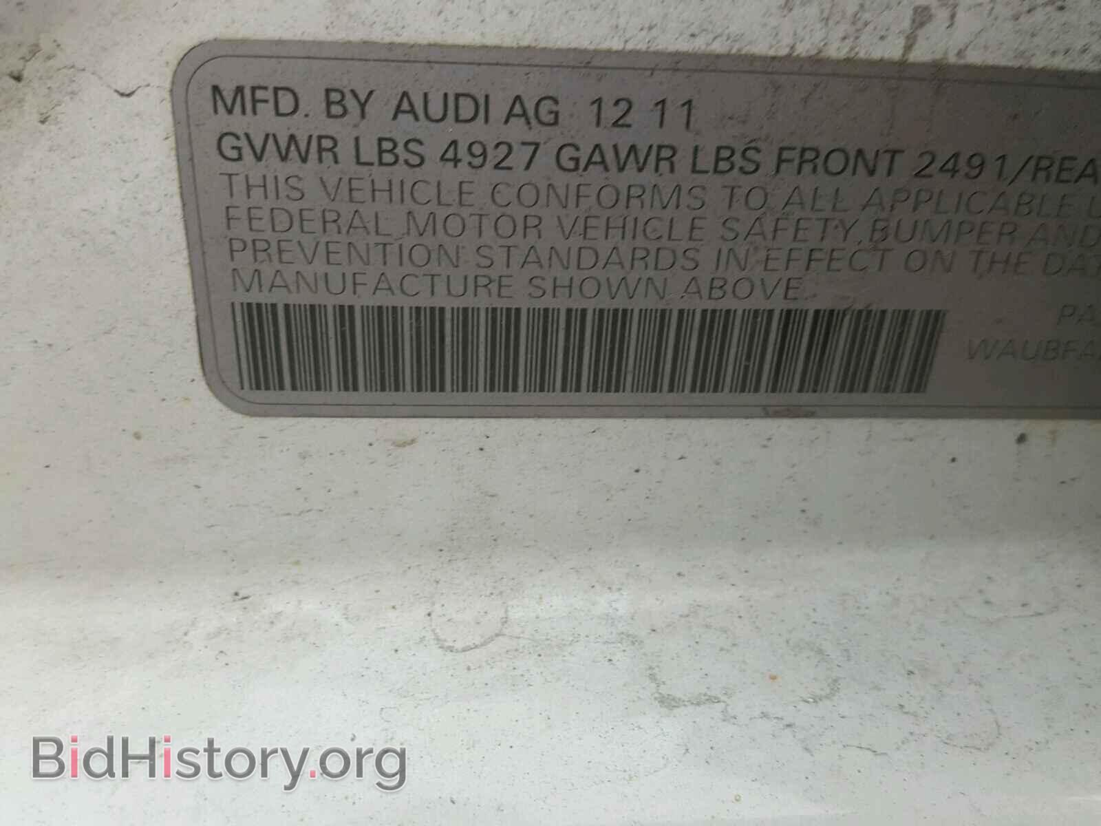 2012 AUDI A4 - VIN: WAUBFAFL9CN019472 - Photo 6