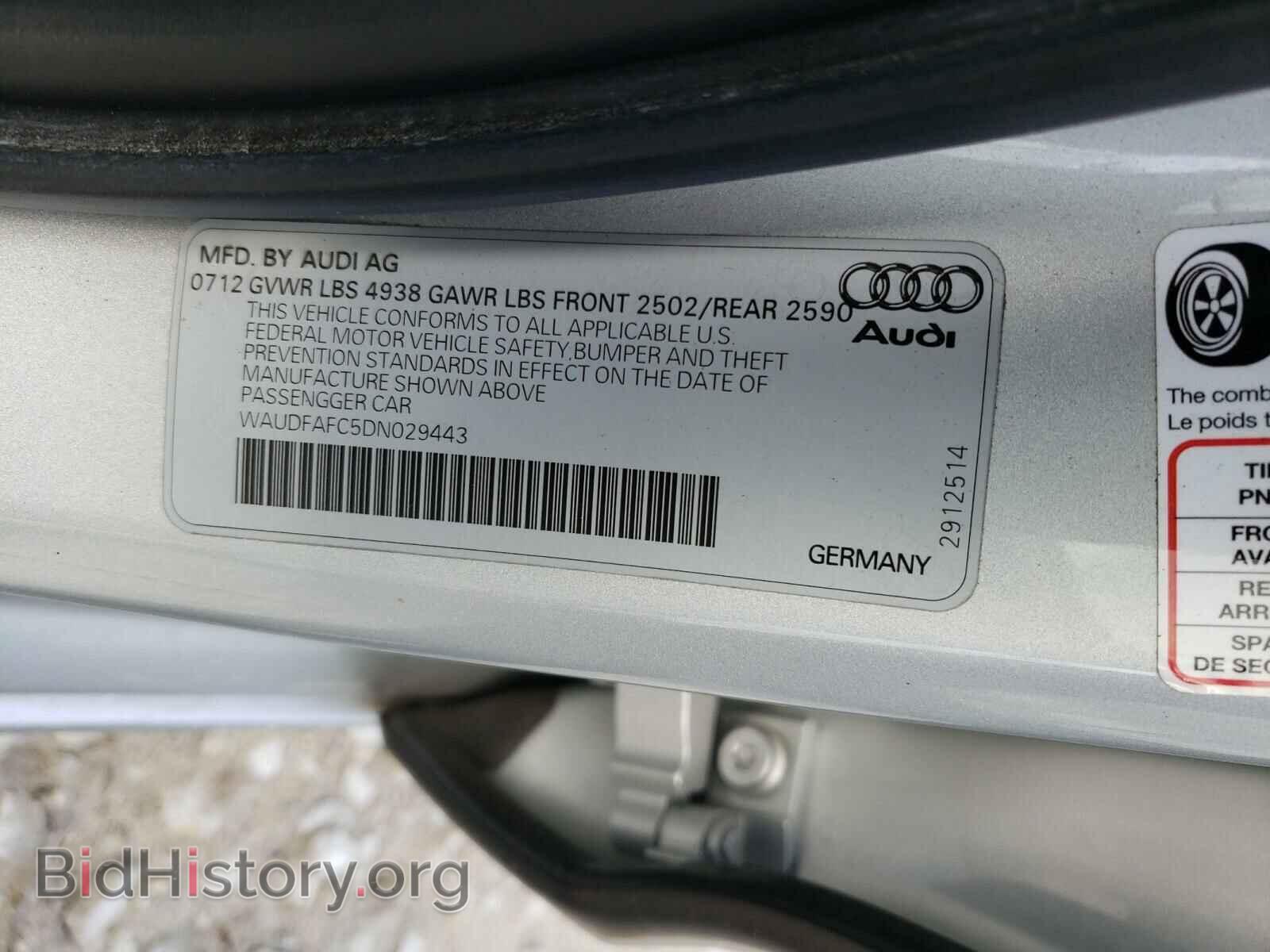 2013 AUDI A6 - VIN: WAUDFAFC5DN029443 - Фото 10