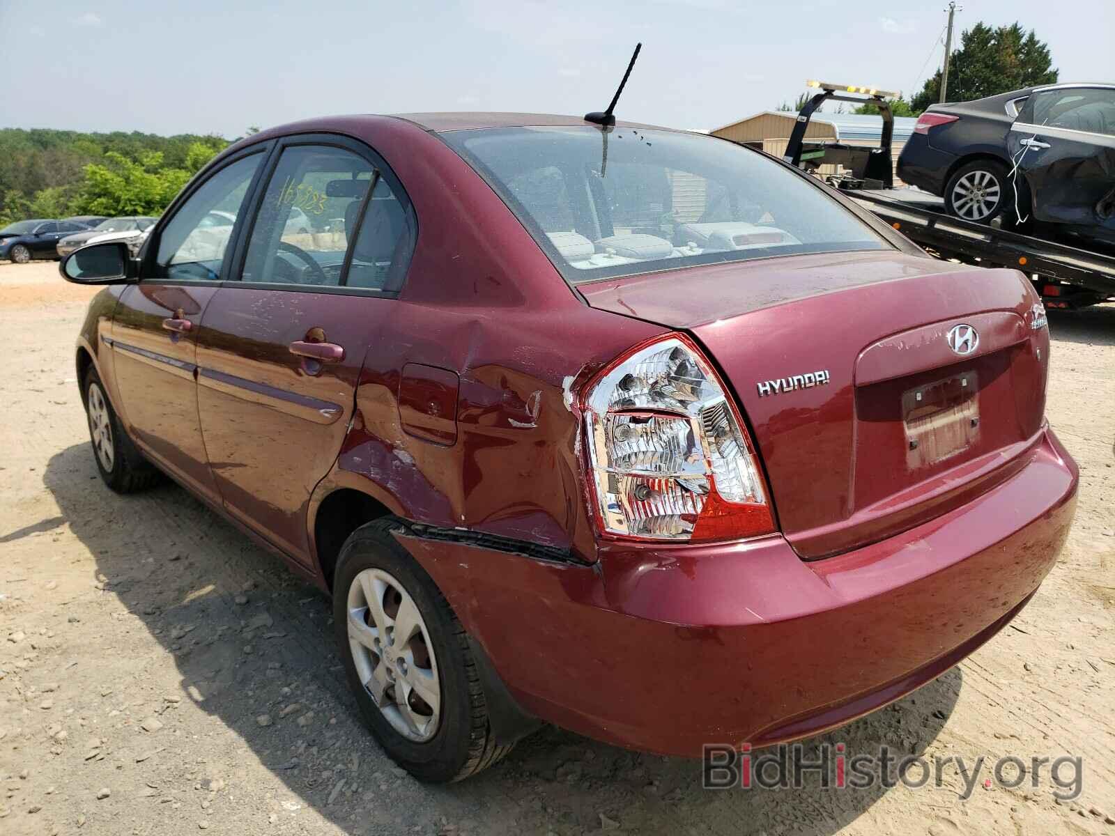 Report KMHCN46C39U349159 HYUNDAI ACCENT 2009 RED GAS