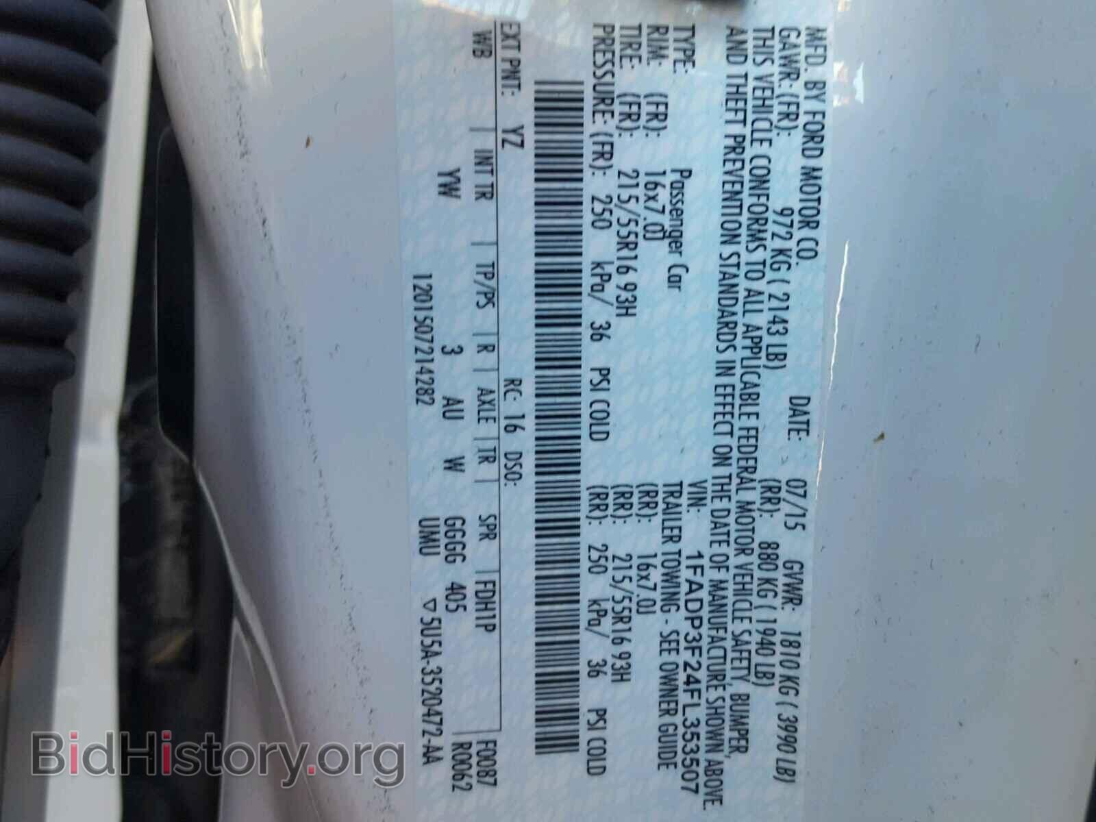 2015 FORD FOCUS - VIN: 1FADP3F24FL353507 - Фото 10