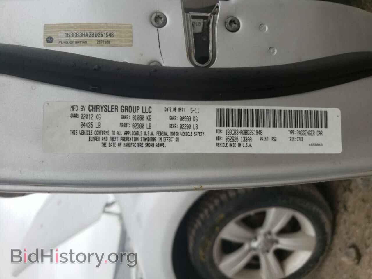 2011 DODGE CALIBER - VIN: 1B3CB3HA3BD261948 - Photo 10