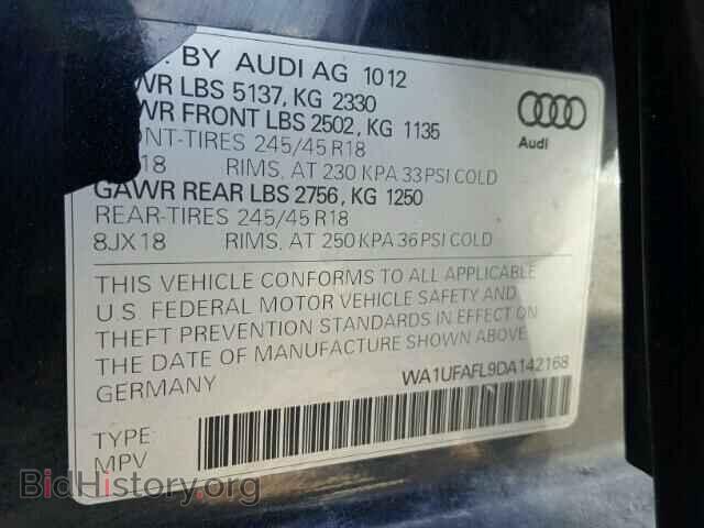 2013 AUDI A4 - VIN: WA1UFAFL9DA142168 - Фото 10