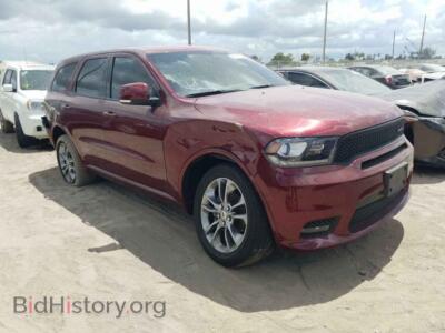 2019 Dodge DURANGO Durango GT, burgundy — VIN 1C4RDJDG8KC780470, Copart