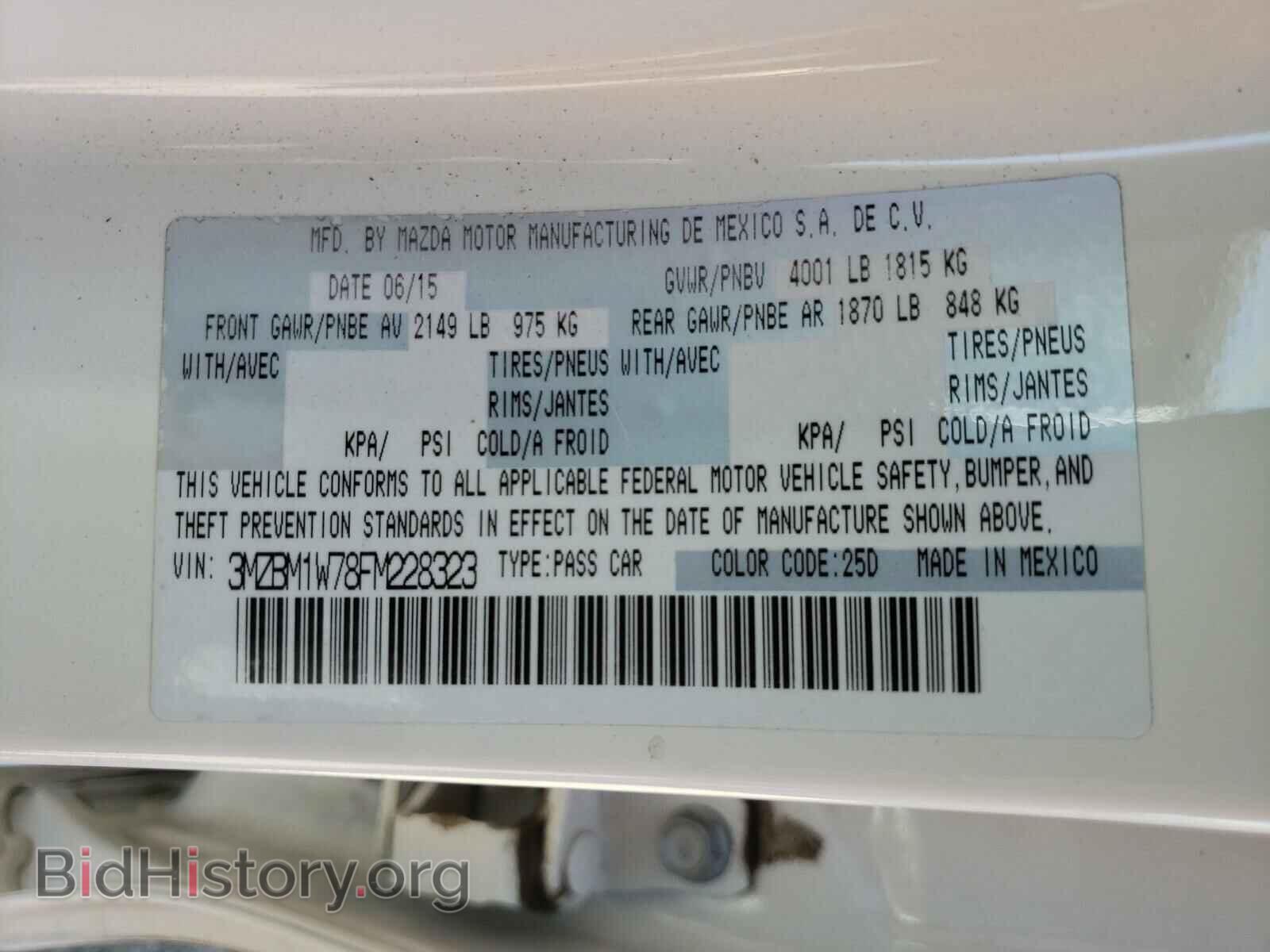 2015 MAZDA 3 - VIN: 3MZBM1W78FM228323 - Фото 10