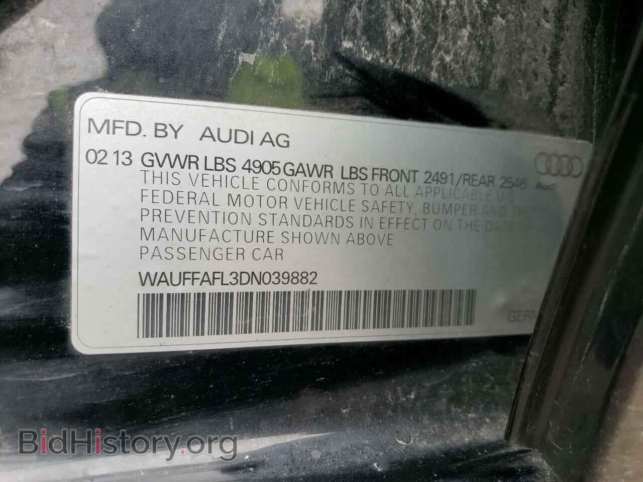2013 AUDI A4 - VIN: WAUFFAFL3DN039882 - Фото 12